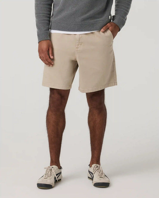 Benton Twill Elastic Waist Short 8" | Limestone