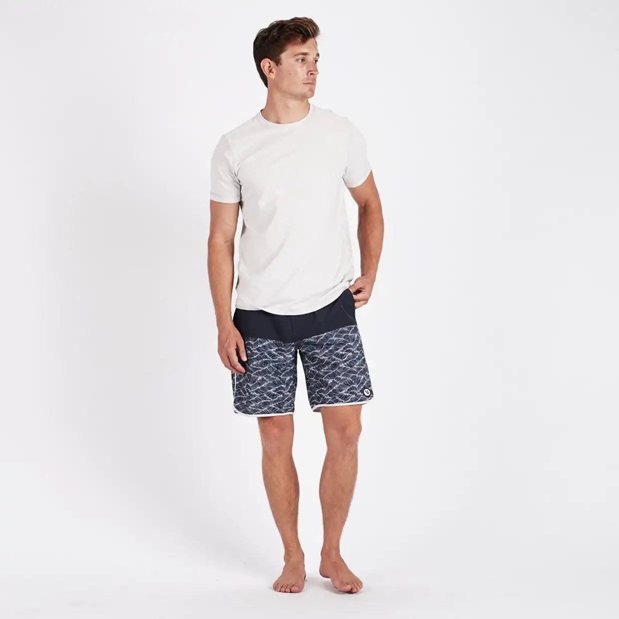 Cruise Boardshort | Navy Wave Block