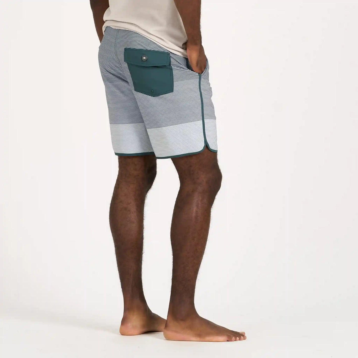 Cruise Boardshort | Steel Blue Wave Stripe