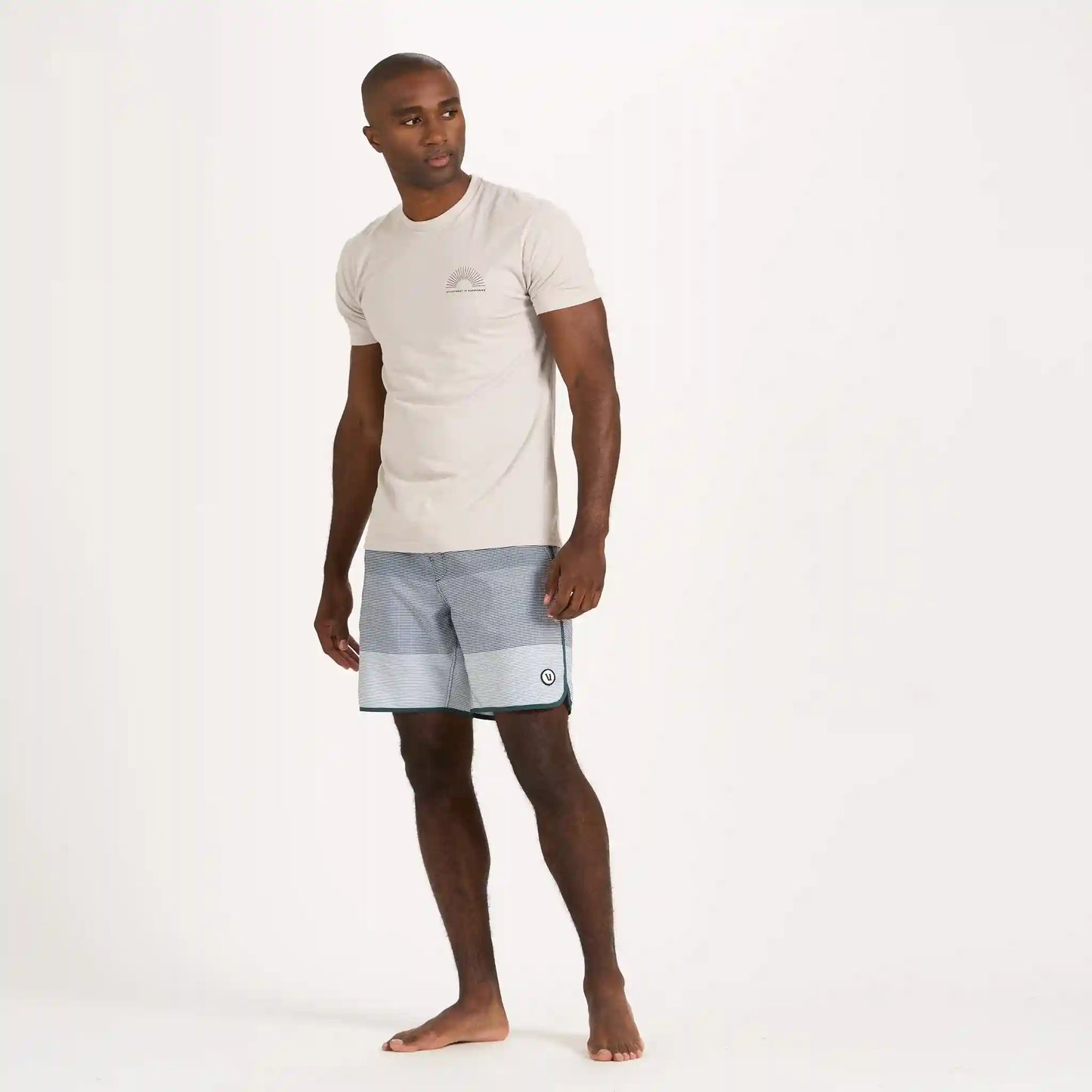 Cruise Boardshort | Steel Blue Wave Stripe