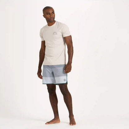 Cruise Boardshort | Steel Blue Wave Stripe