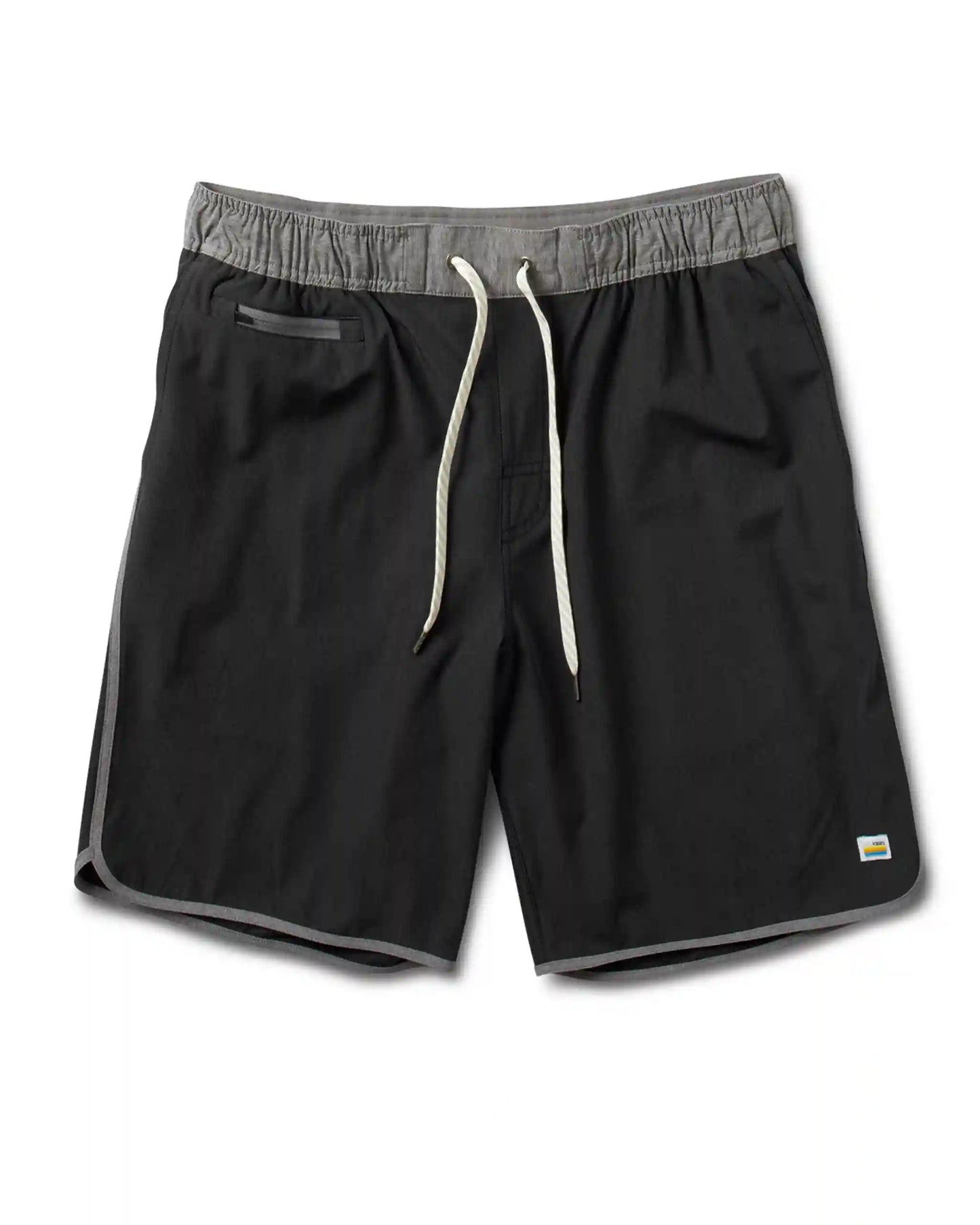 Banks Short Unlined 7" | Black Linen Texture