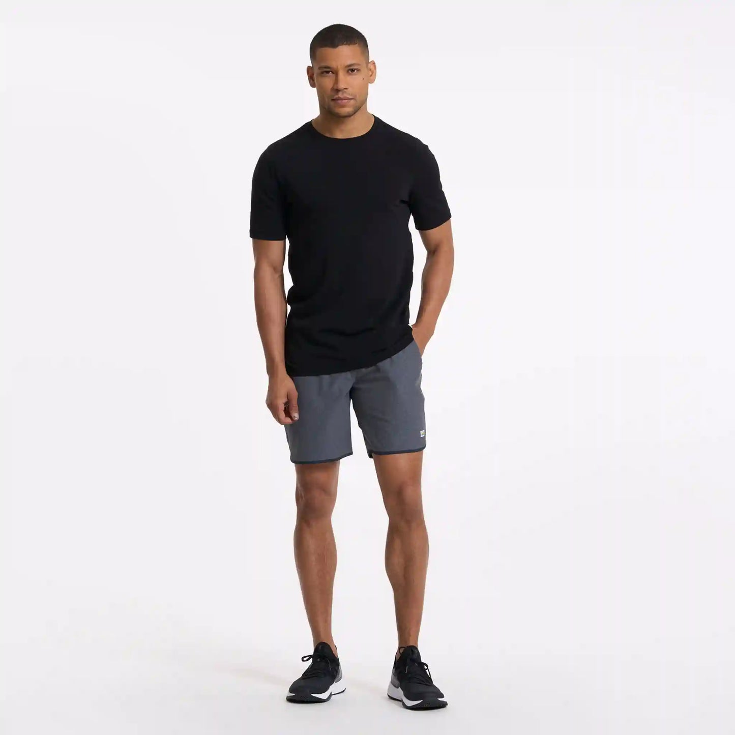 Banks Short Unlined 7" | Engineered Charcoal Stripe