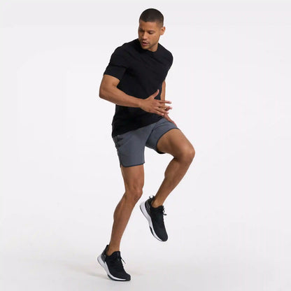 Banks Short Unlined 7" | Engineered Charcoal Stripe