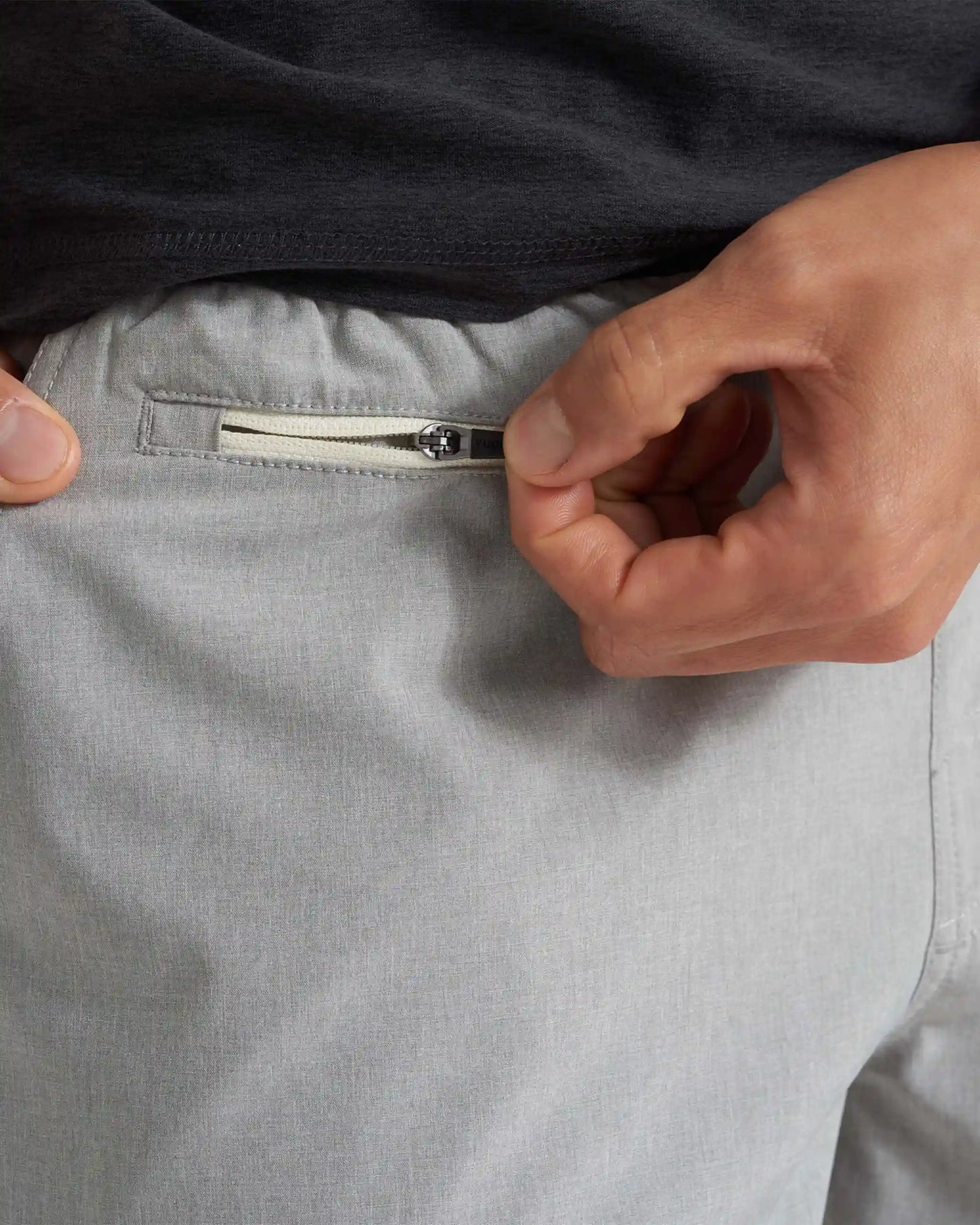 Banks Short Unlined 7" | Eucalyptus Linen Texture