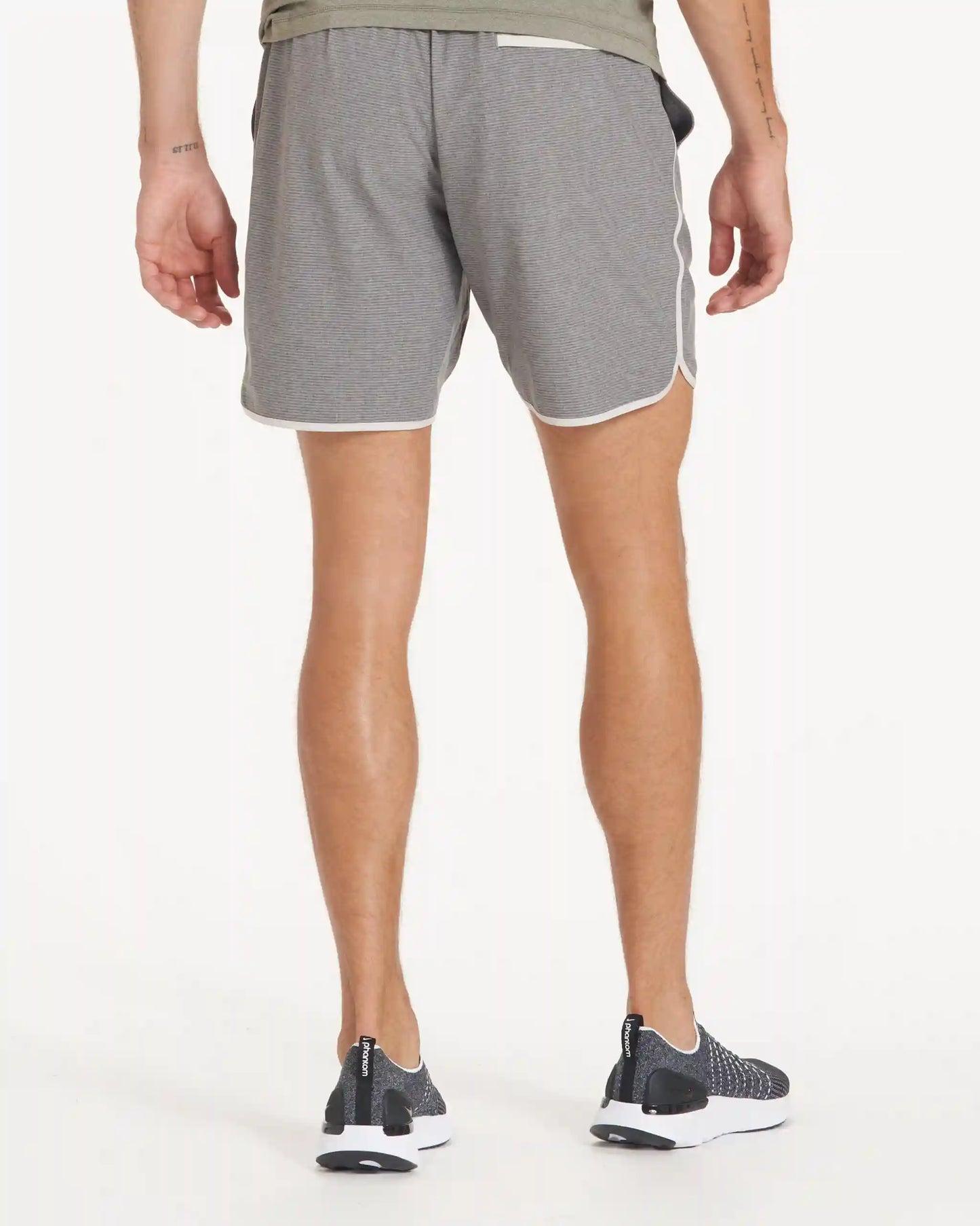 Banks Short Unlined 7" | Grey Engineered Stripe