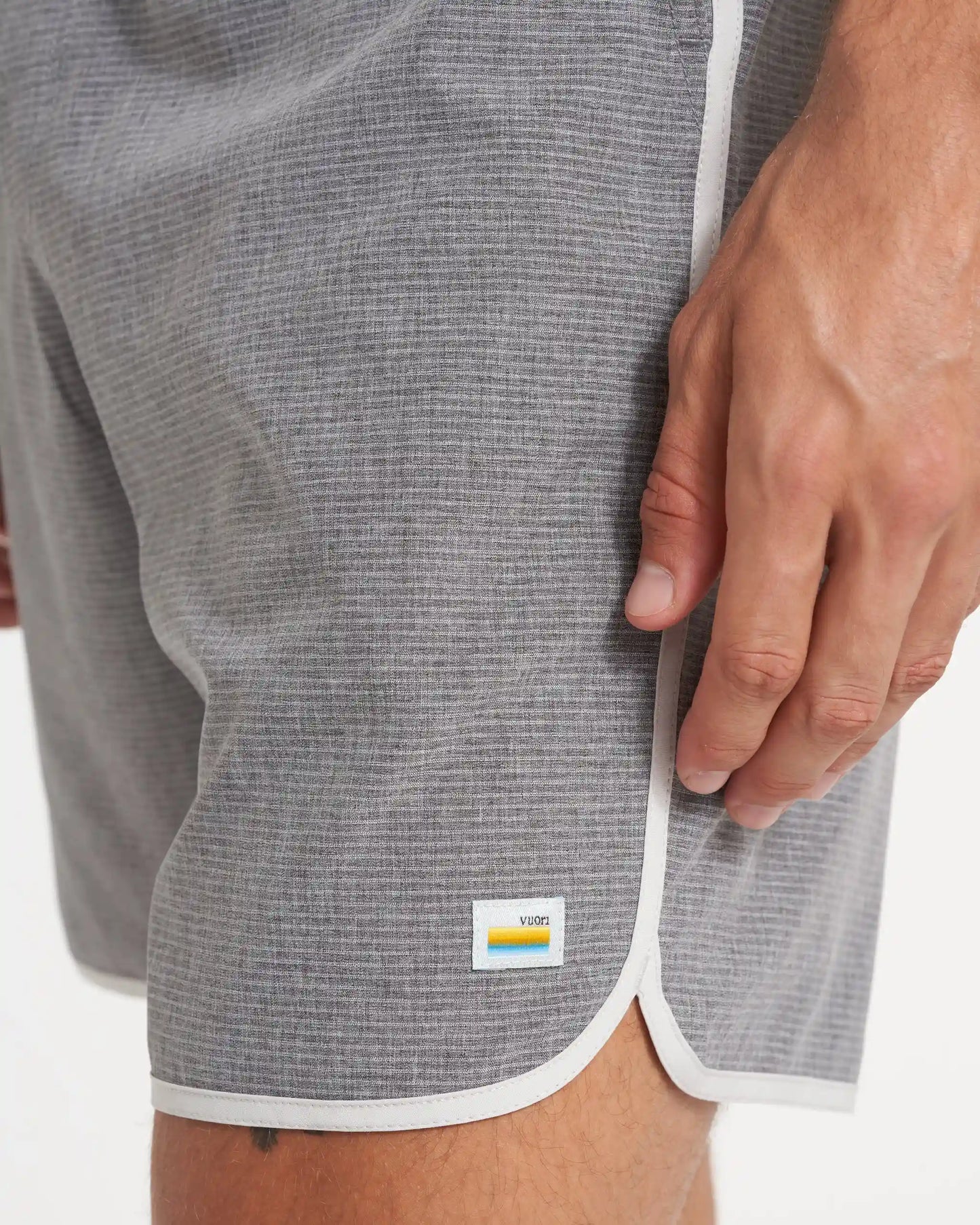 Banks Short Unlined 7" | Grey Engineered Stripe