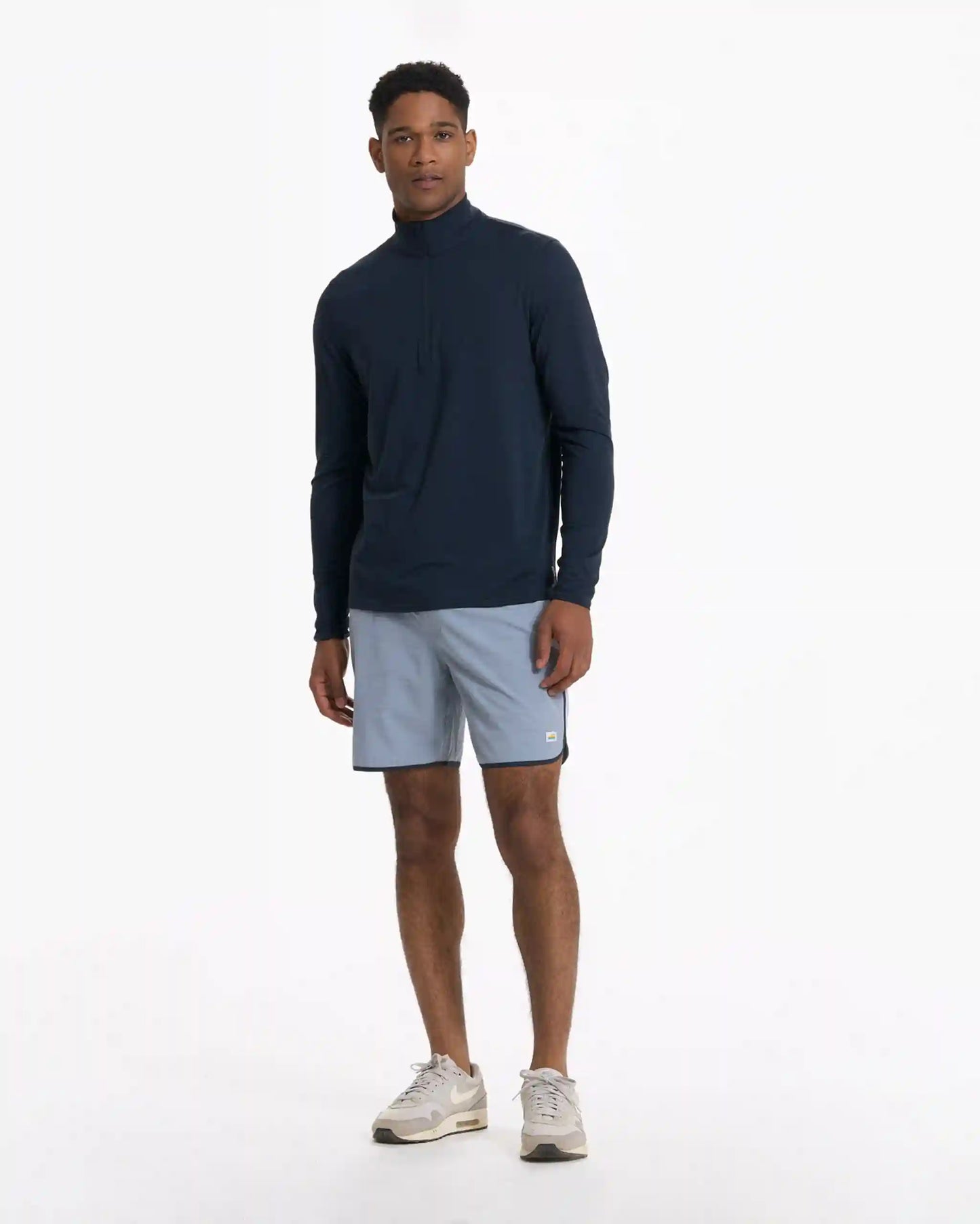 Banks Short Unlined 7" | Light Cloud Slub Stripe