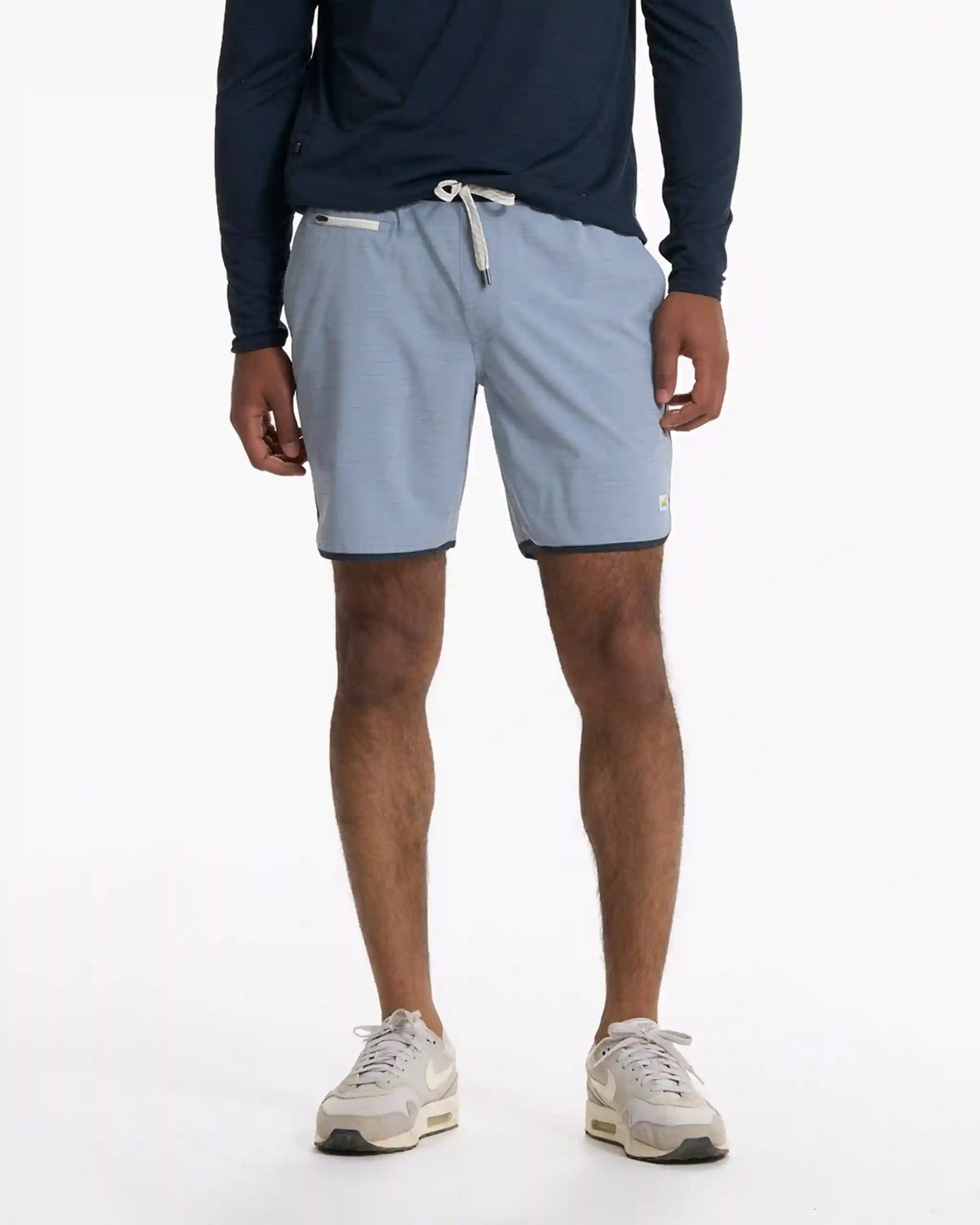 Banks Short Unlined 7" | Light Cloud Slub Stripe