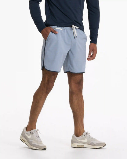 Banks Short Unlined 7" | Light Cloud Slub Stripe