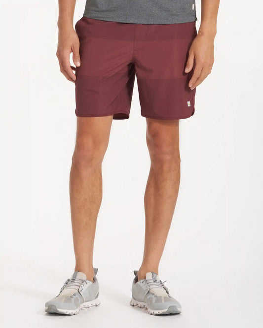 Banks Short Unlined 7" | Russet Texture Block