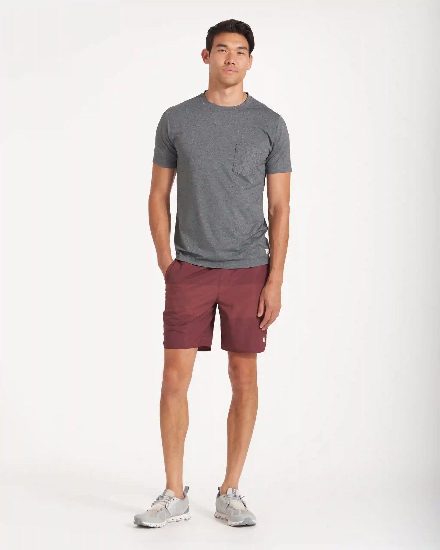 Banks Short Unlined 7" | Russet Texture Block