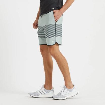 Banks Short Unlined 7" | Sea Glass Linen Texture Stripe
