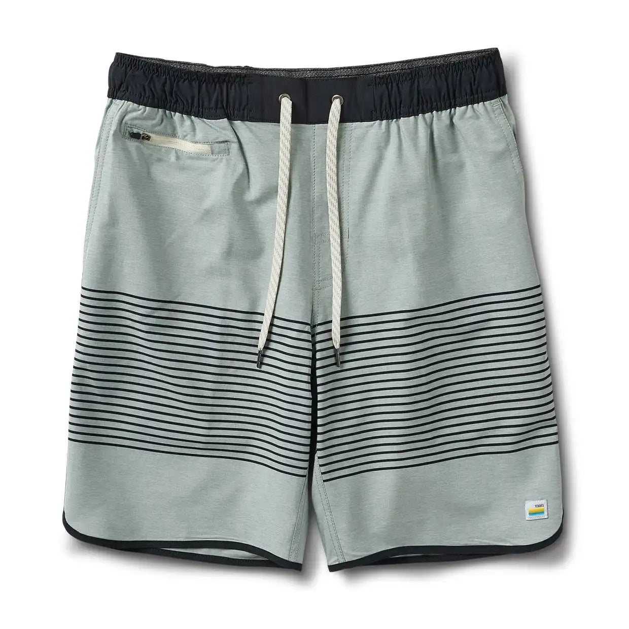 Banks Short Unlined 7" | Sea Glass Linen Texture Stripe