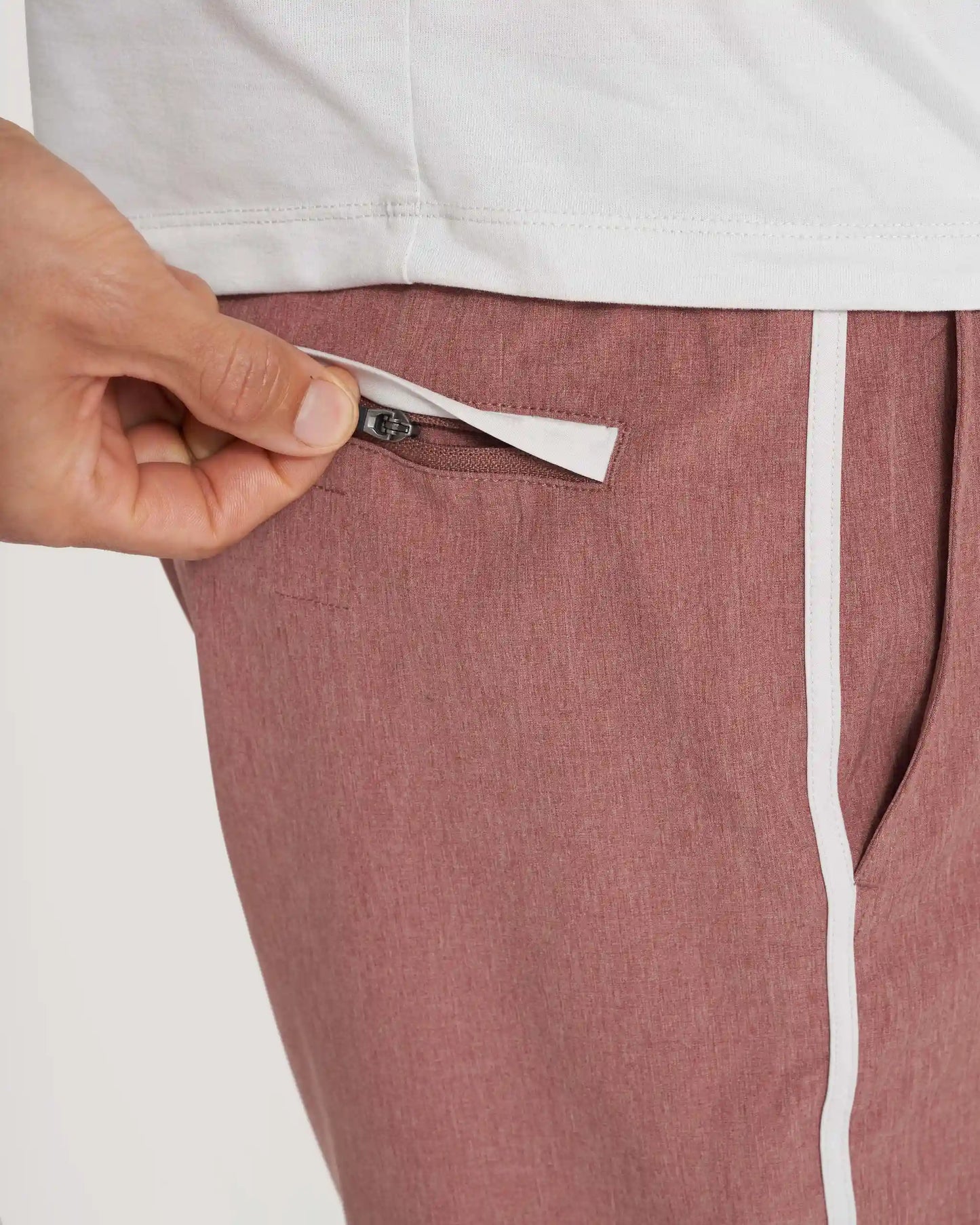 Banks Short Unlined 7" | Terracotta Linen Texture