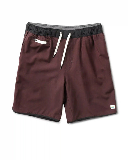 Banks Short Unlined 7" | Oxblood Linen Texture