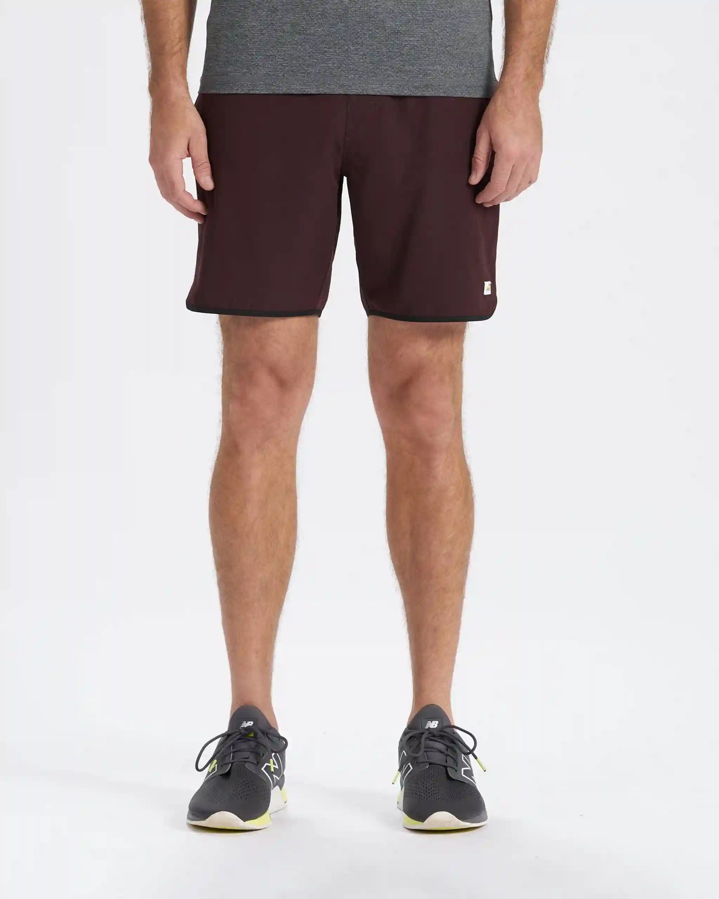 Banks Short Unlined 7" | Oxblood Linen Texture