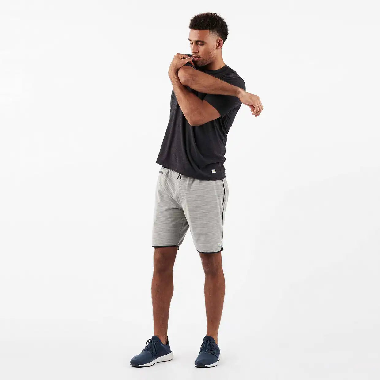 Banks Short Unlined 7" | Engineered Grey Stripe