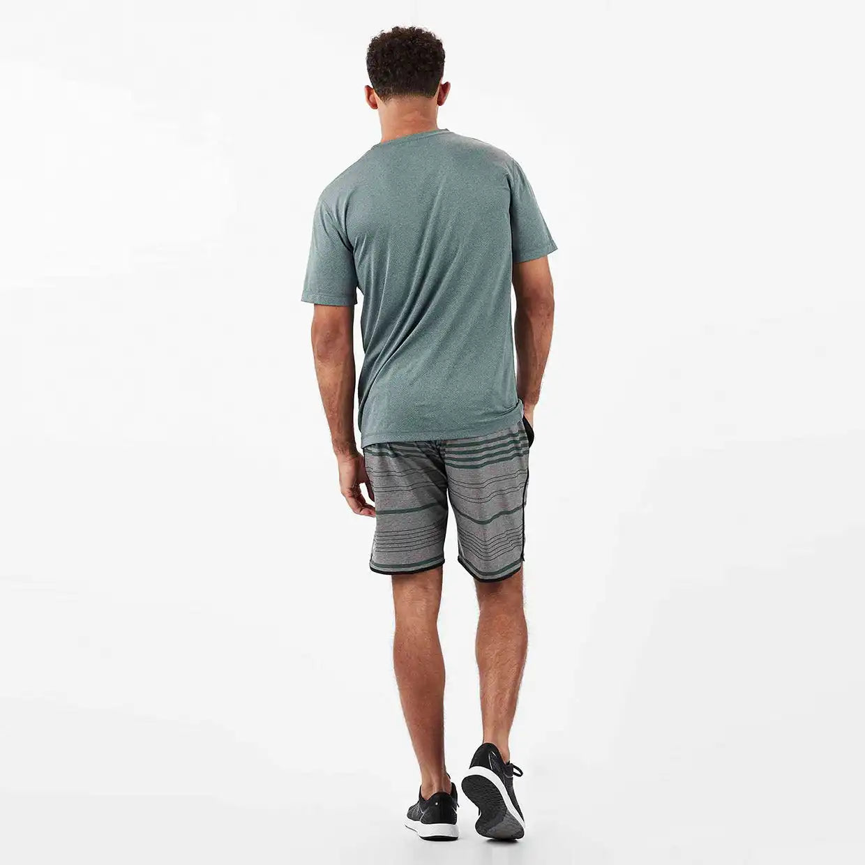 Banks Short Unlined 7" | Grey Texture Canyon Stripe