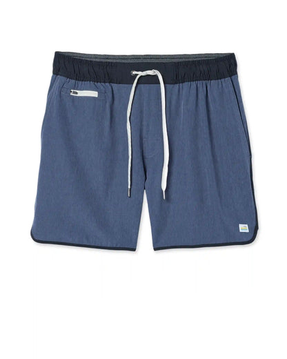 Banks Short Unlined 5" | Azure Linen Texture
