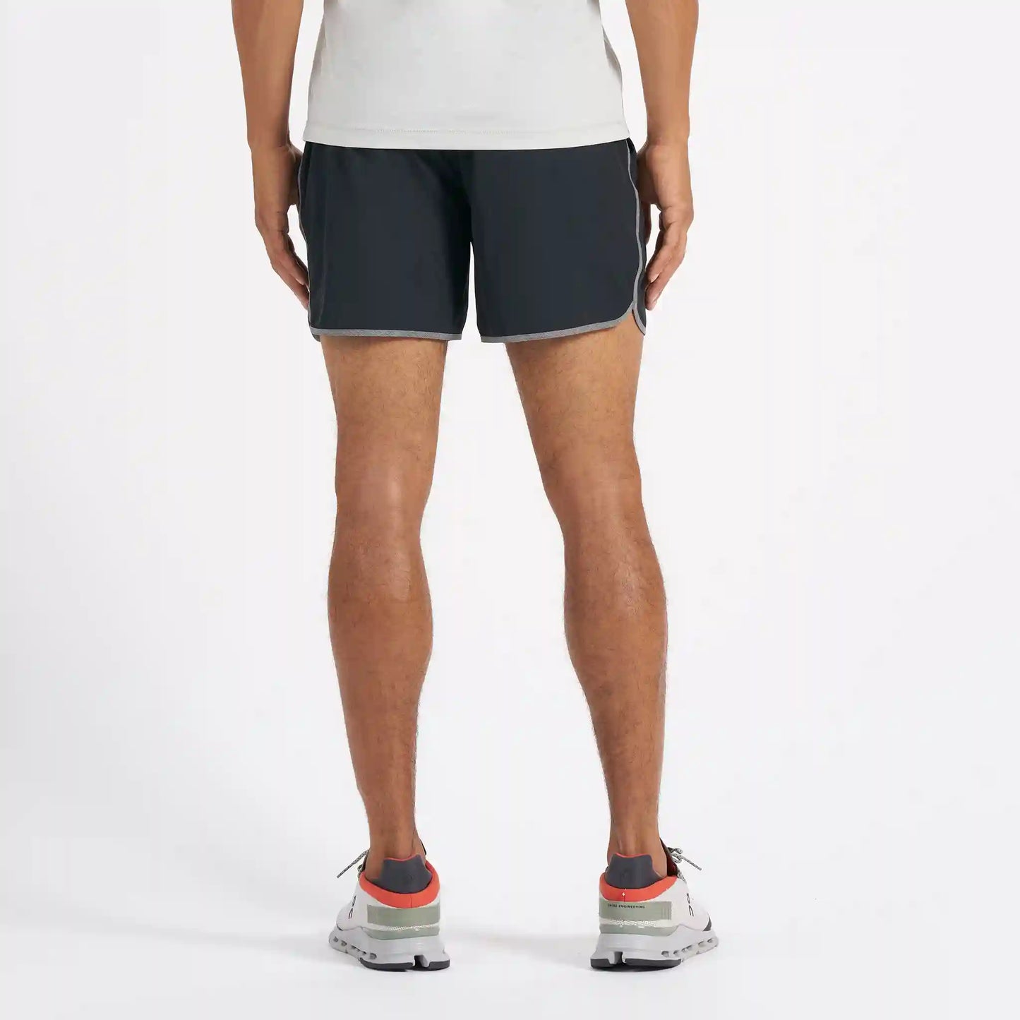 Banks Short Unlined 5" | Black Linen Texture