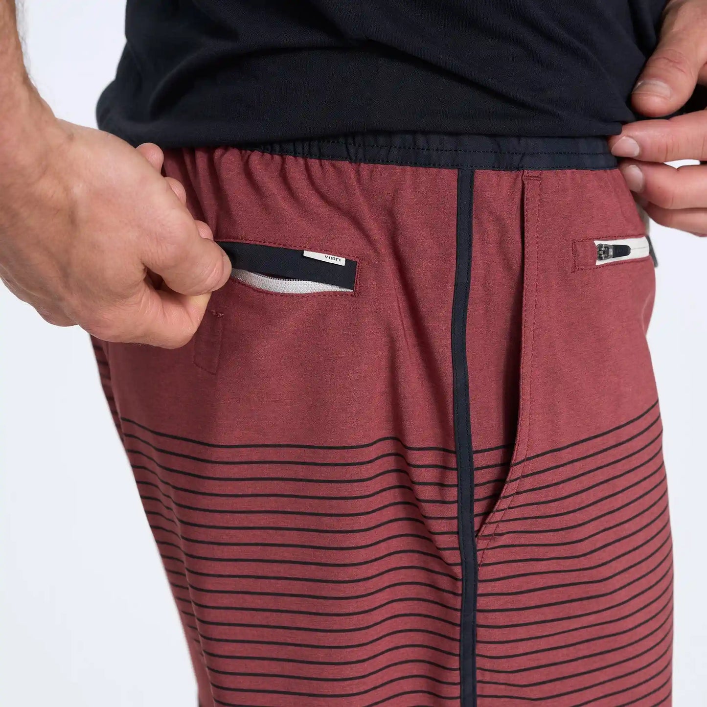 Banks Short Unlined 5" | Currant Stripe