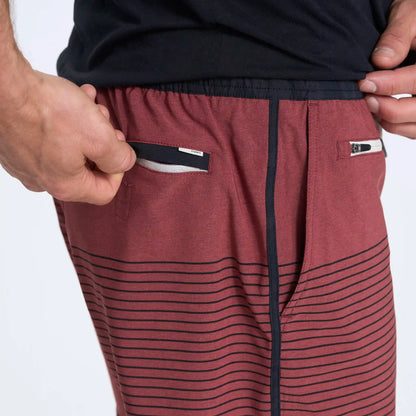 Banks Short Unlined 5" | Currant Stripe