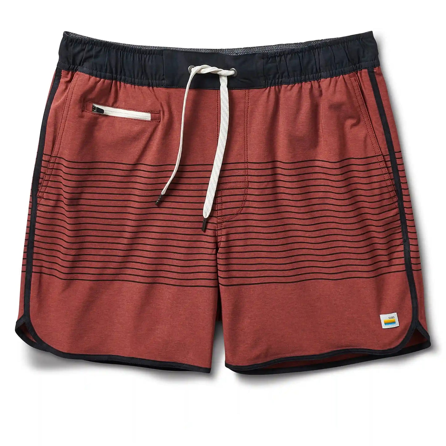Banks Short Unlined 5" | Currant Stripe