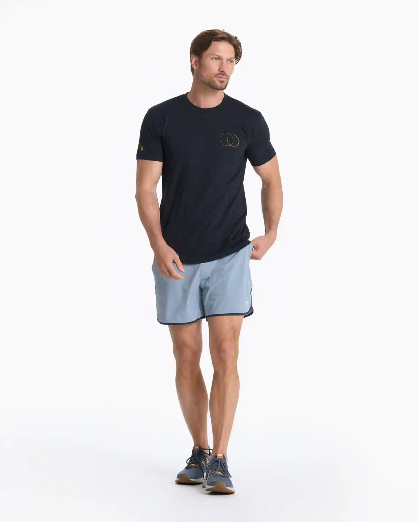 Banks Short Unlined 5" | Light Cloud Slub Stripe