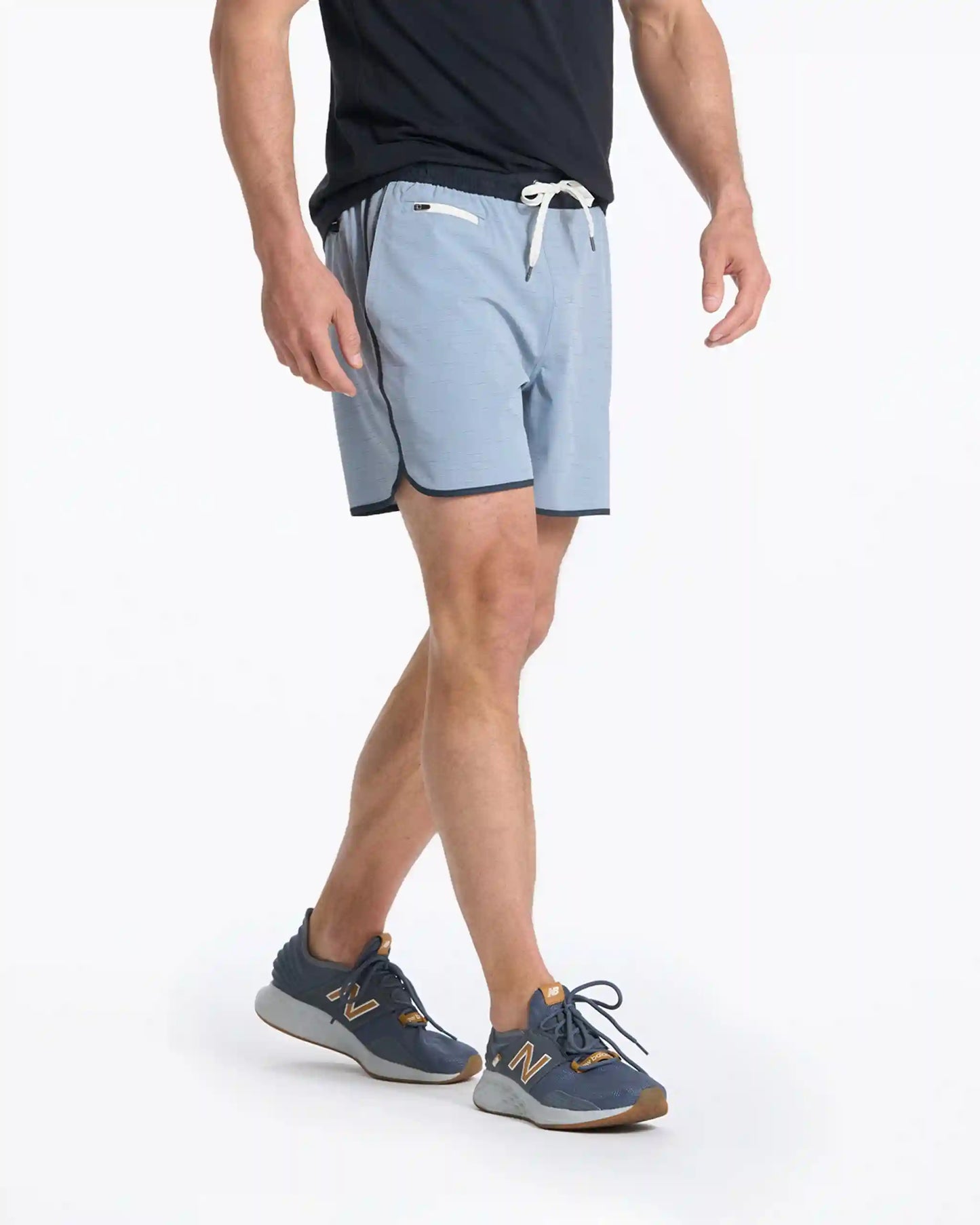 Banks Short Unlined 5" | Light Cloud Slub Stripe