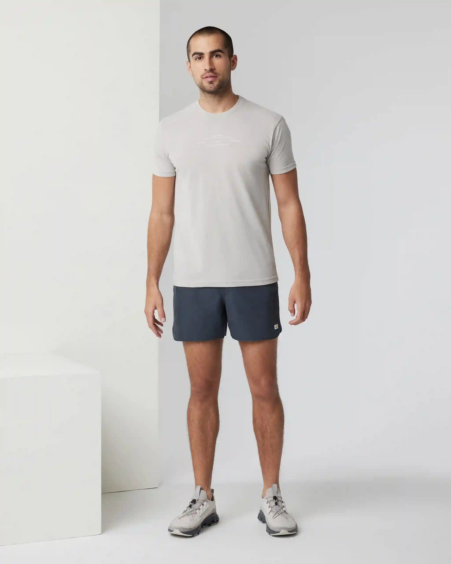 Banks Short Unlined 5" | Navy Linen Texture