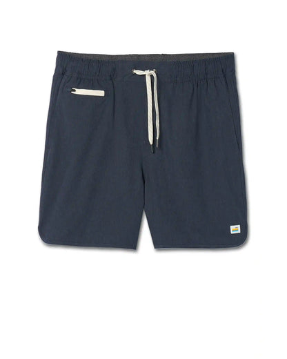Banks Short Unlined 5" | Navy Linen Texture
