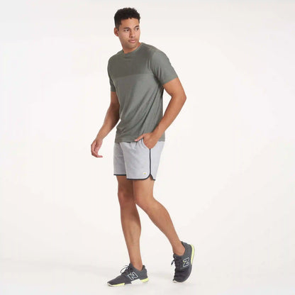 Banks Short Unlined 5" | Platinum Herringbone