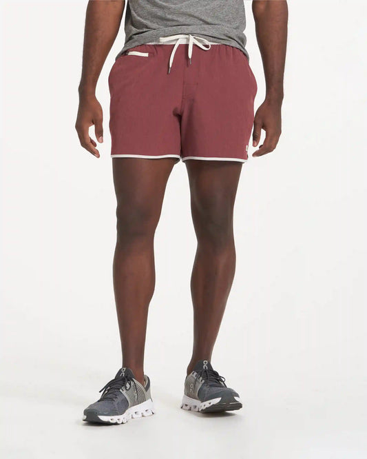 Banks Short Unlined 5" | Russet Linen Texture