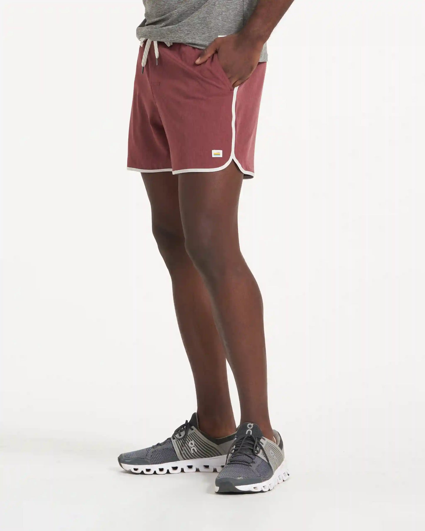 Banks Short Unlined 5" | Russet Linen Texture