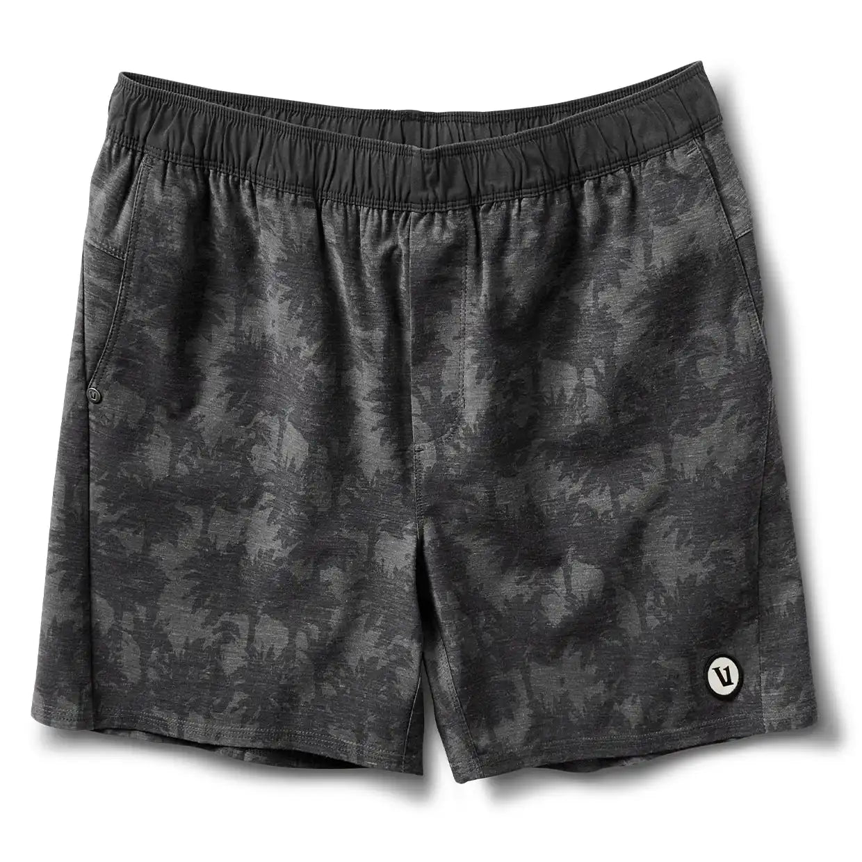 Cape Short | Black Multi Palm