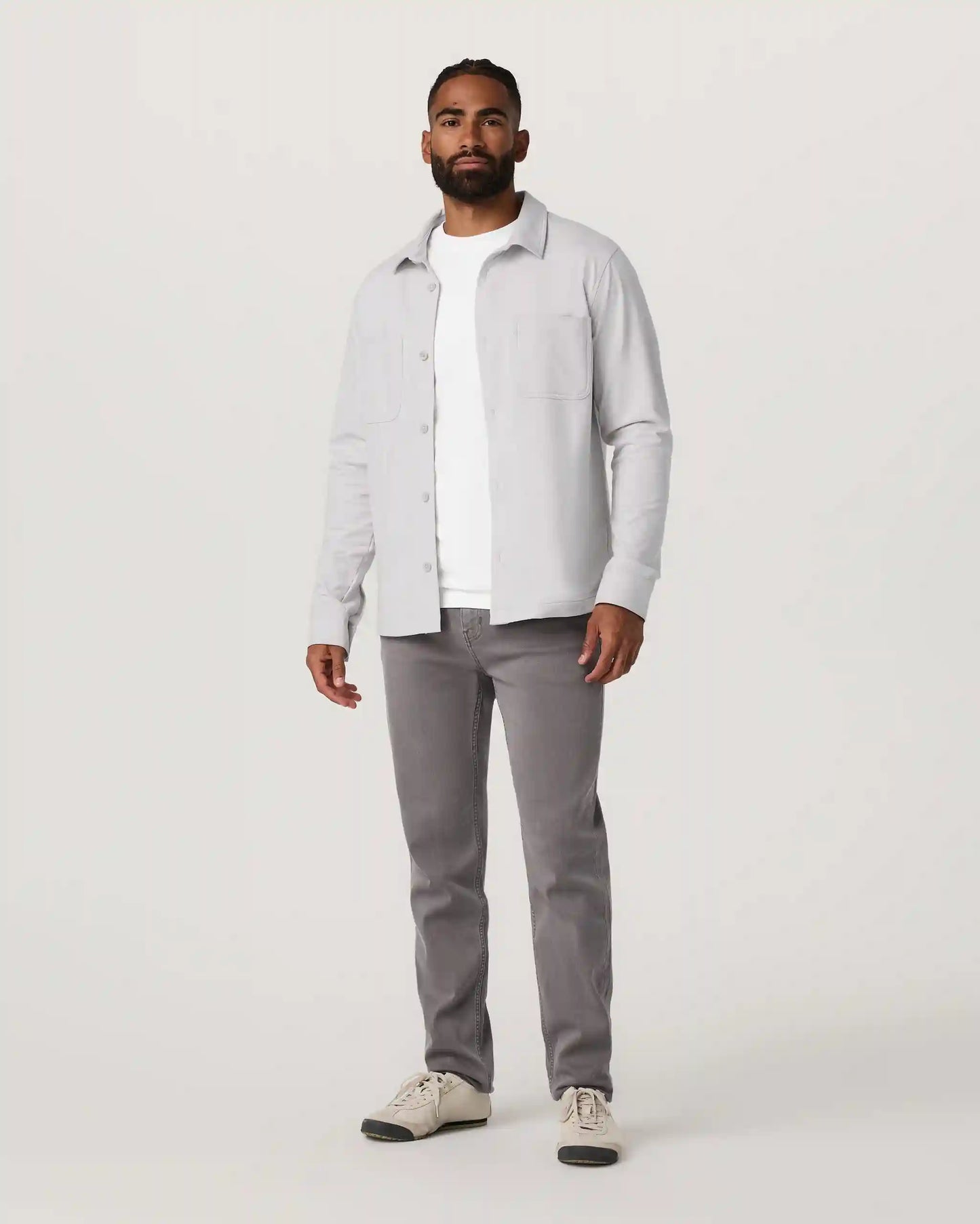 Benton Stretch Twill Pant Athletic Slim Fit 30" | Cavern Grey