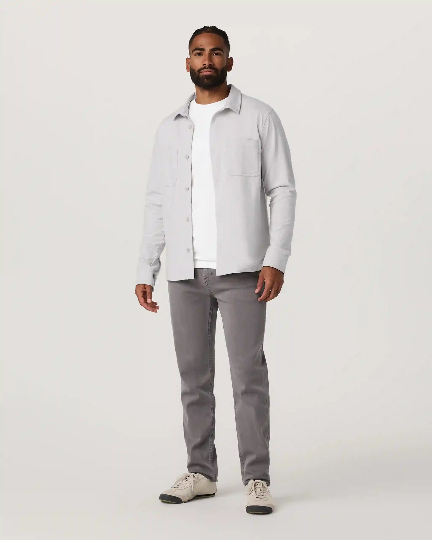 Benton Stretch Twill Pant Athletic Slim Fit 32" | Cavern Grey