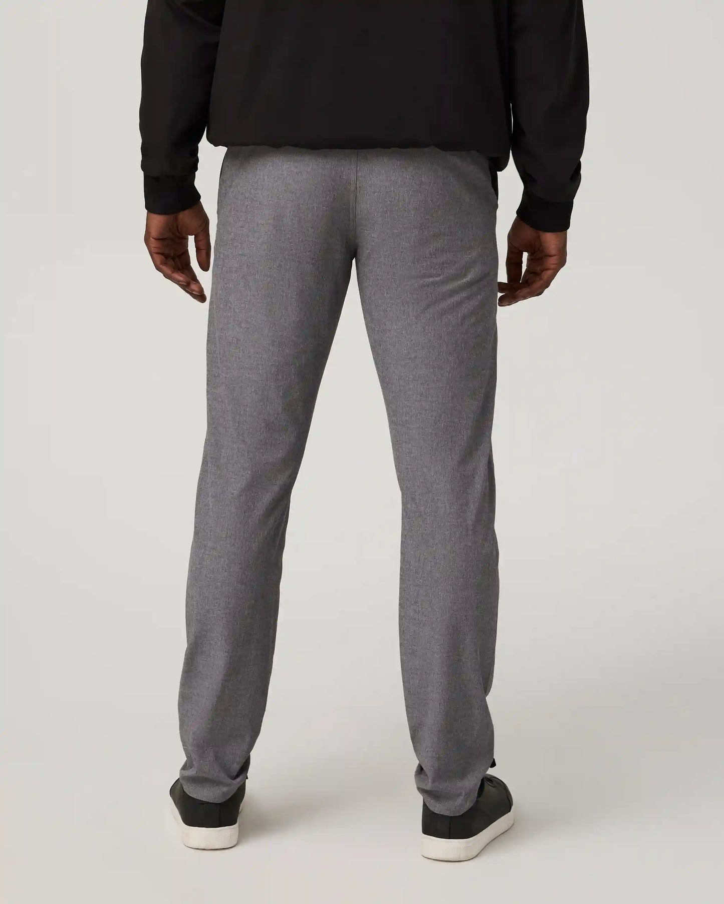 Aim Trouser Athletic Slim Fit 30" | Gull Grey Linen Texture