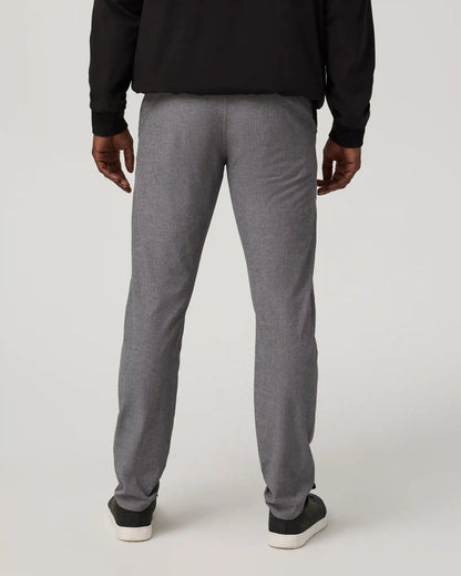 Aim Trouser Athletic Slim Fit 30" | Gull Grey Linen Texture