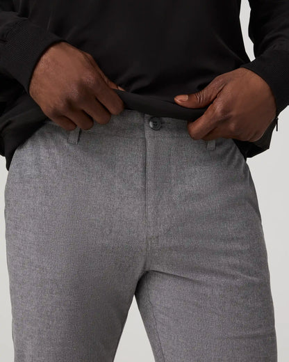 Aim Trouser Athletic Slim Fit 32" | Gull Grey Linen Texture