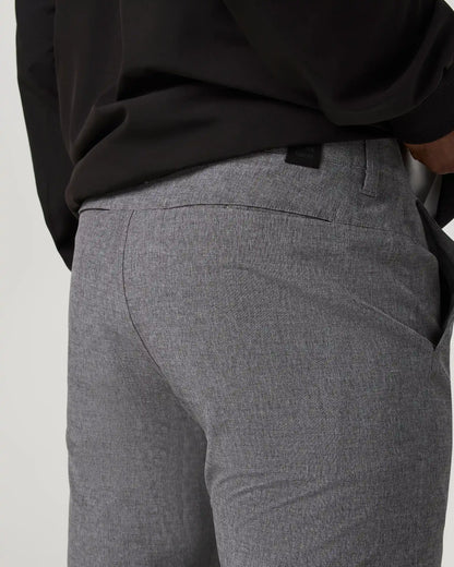 Aim Trouser Athletic Slim Fit 30" | Gull Grey Linen Texture