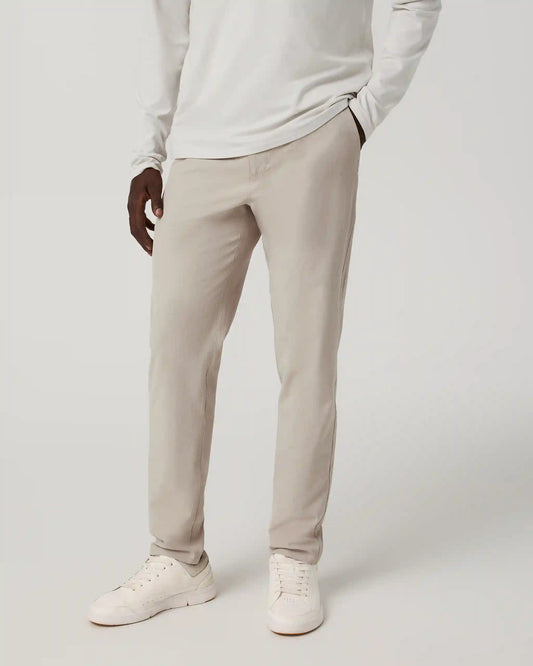 Aim Trouser Athletic Slim Fit 32" | Khaki Linen Texture