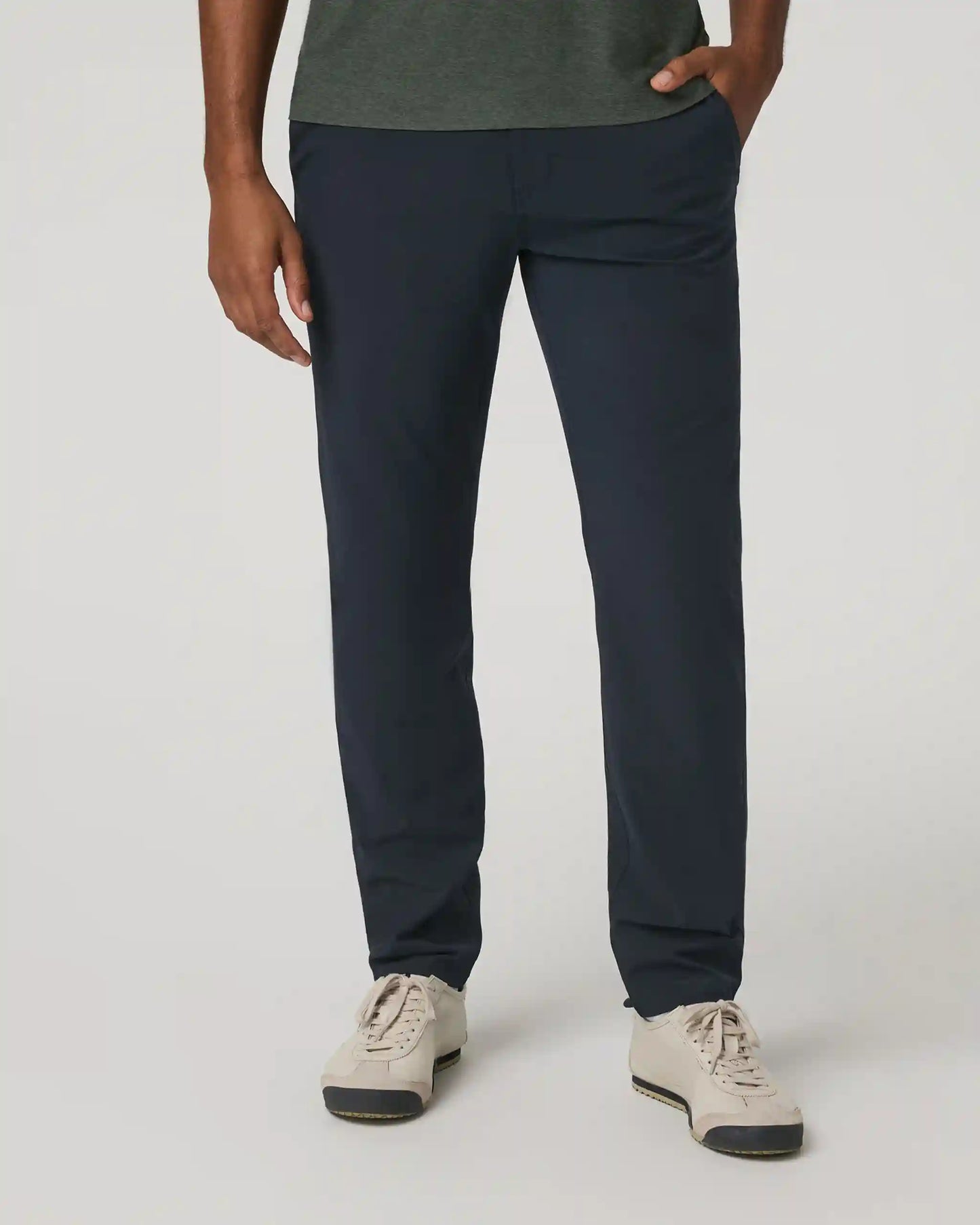 Aim Trouser Athletic Slim Fit 30” | Navy Linen Texture