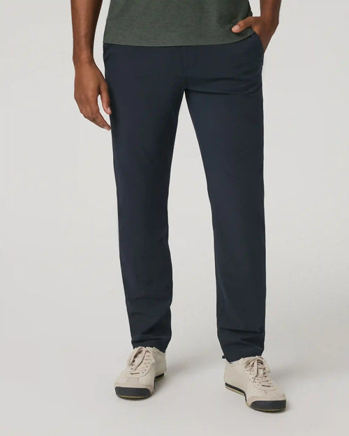 Aim Trouser Athletic Slim Fit 32" | Navy Linen Texture