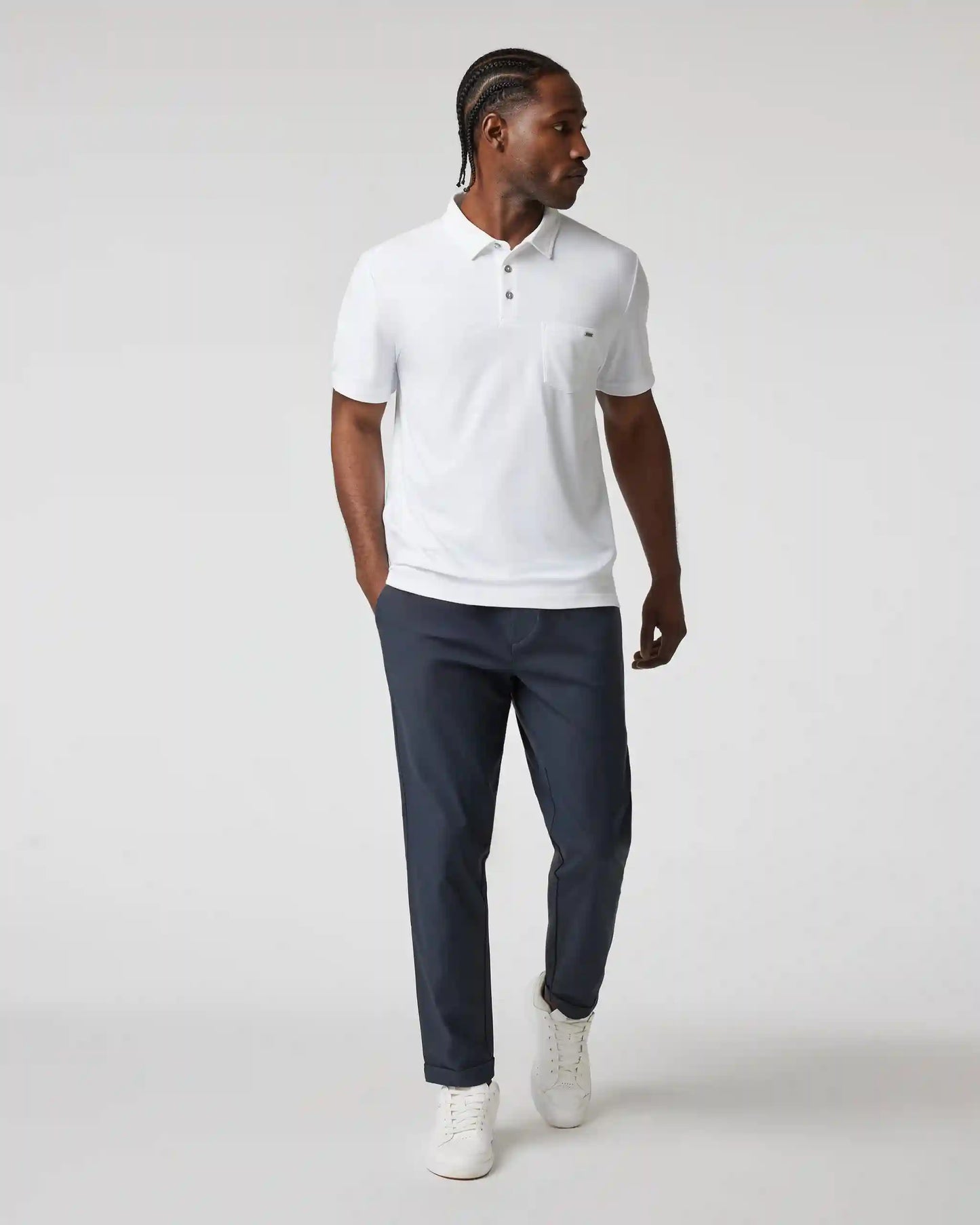 Cascade Elastic Waist Trouser | Navy