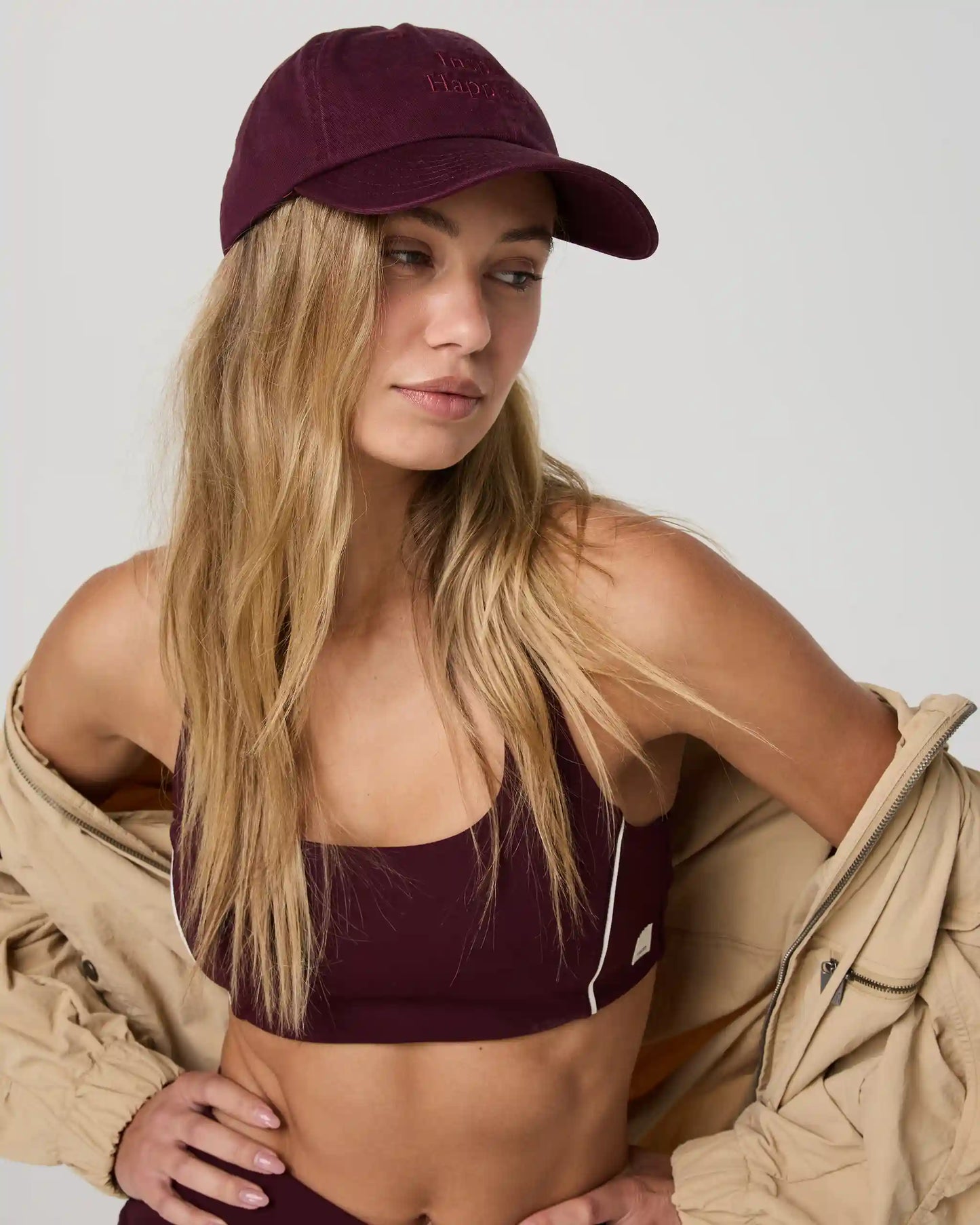 Inspire Happiness Dad Hat | Cerise