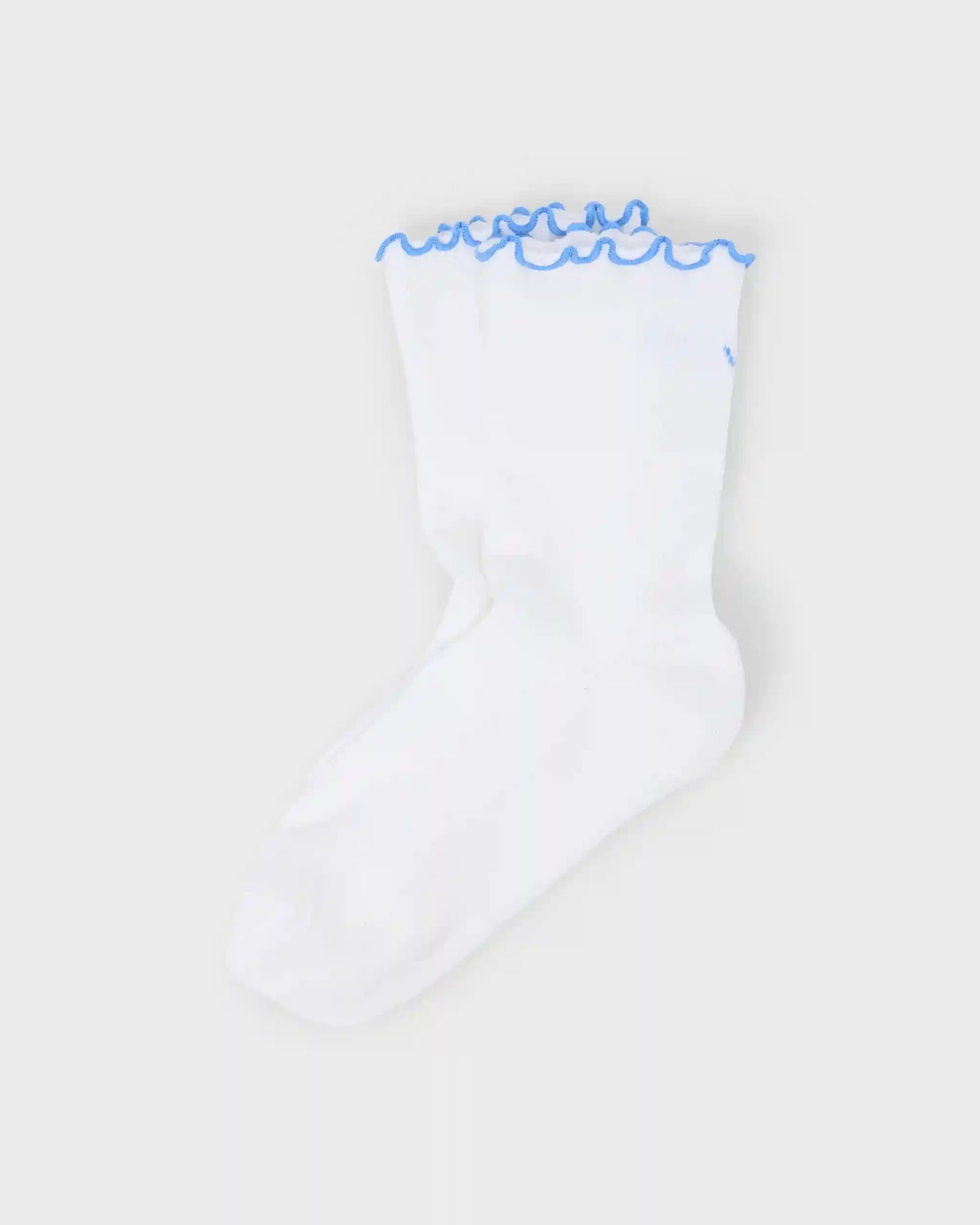 Half Crew Ruffle Sock | Riviera Blue