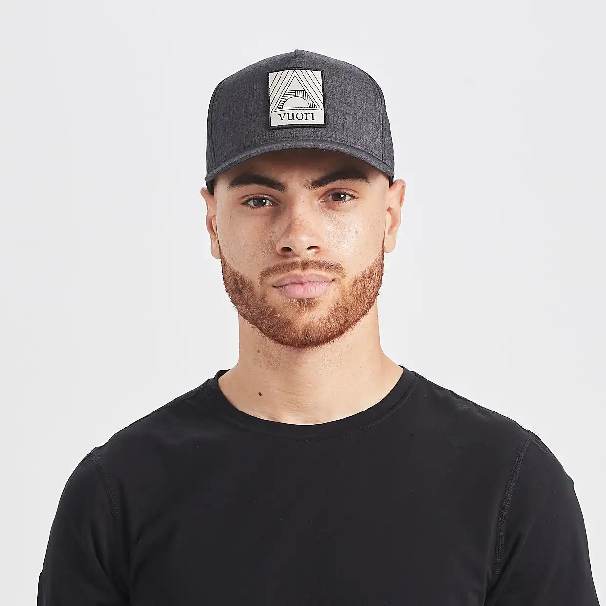 Geometric Hat | Black Heather