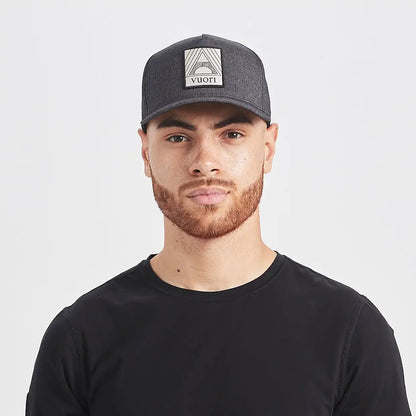 Geometric Hat | Black Heather